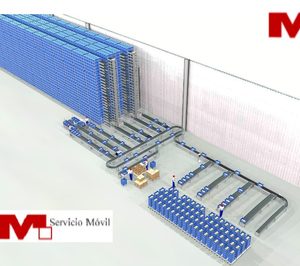 Dematic implanta un sistema de almacenaje para Servicio Móvil