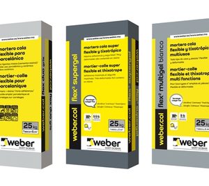 Weber lanza una gama de morteros cola flexibles