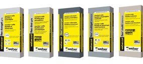 Weber lanza una gama de morteros cola flexibles