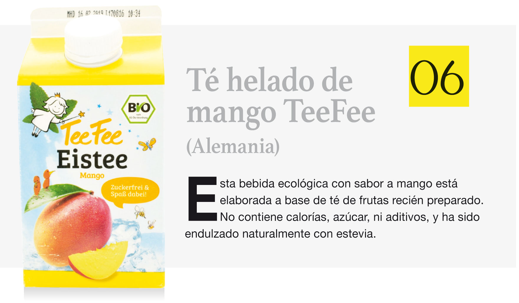 Té helado de mango TeeFee