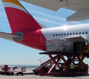 La mercancía aérea aumenta un 10,5% en julio