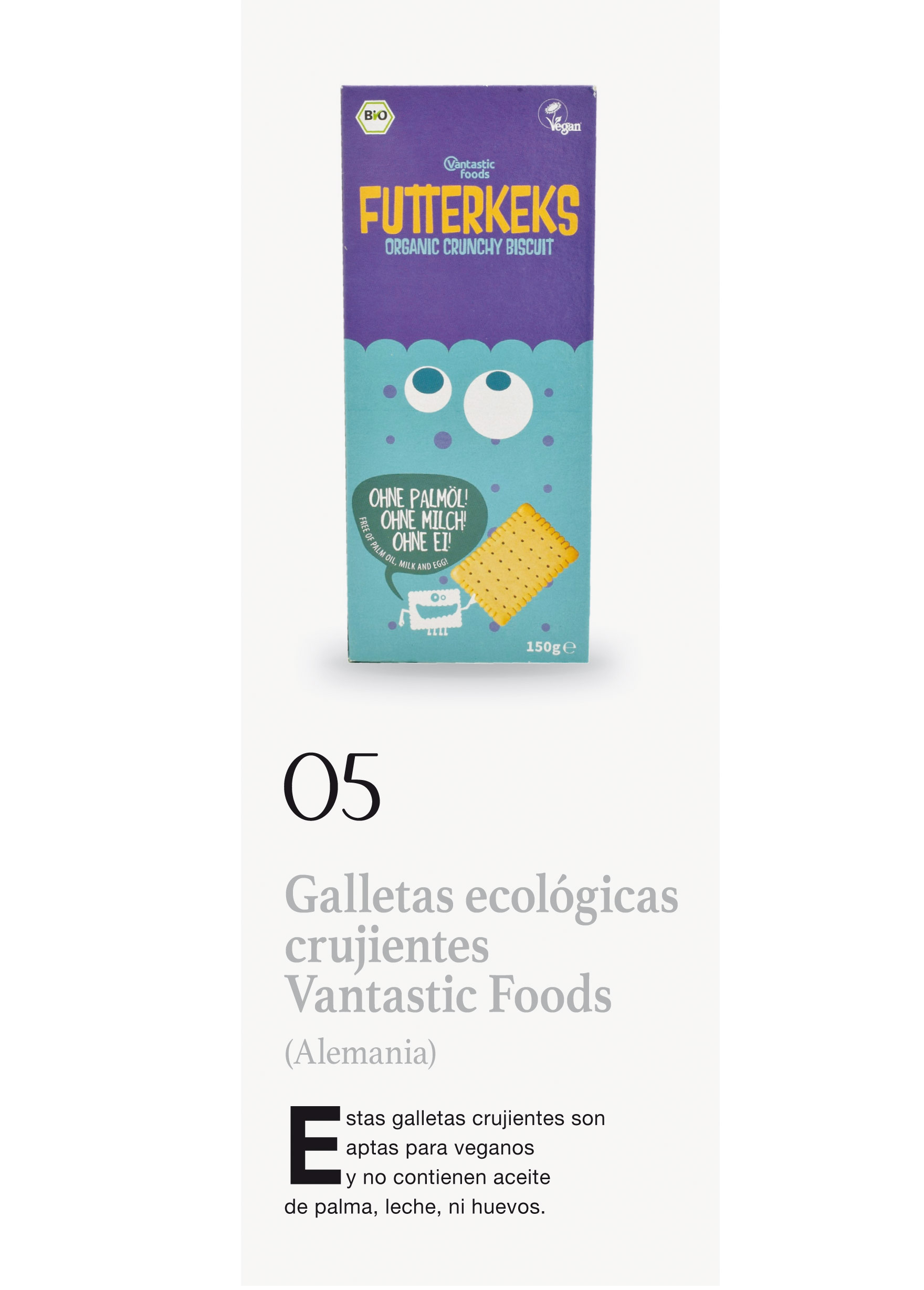 Galletas ecológicas crujientes Vantastic Foods