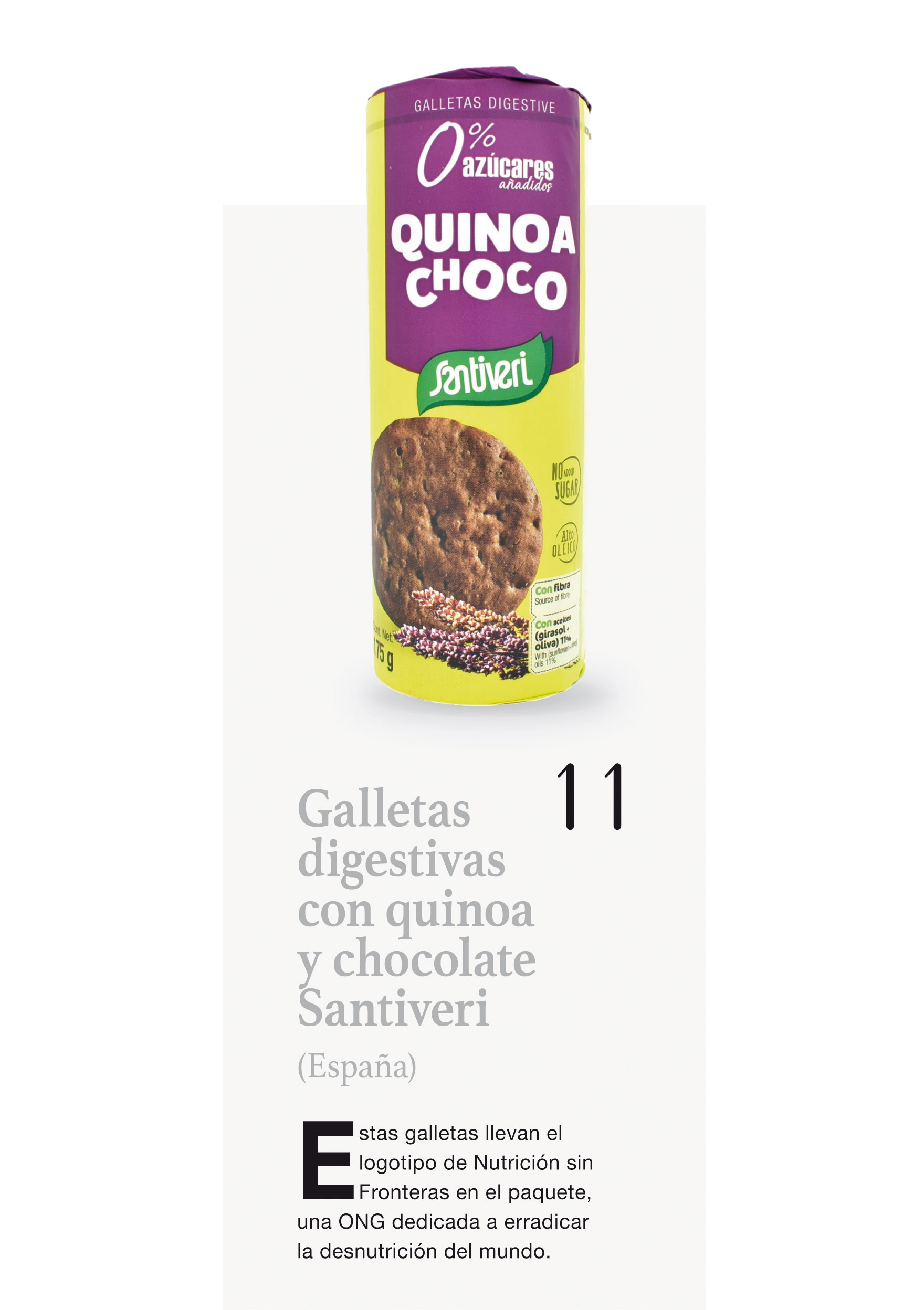 Galletas digestivas con quinoa y chocolate Santiveri