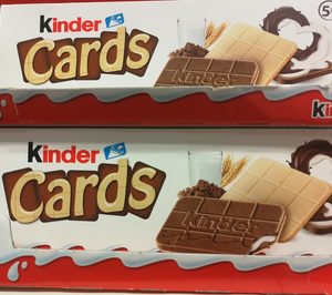 Ferrero introduce en varias cadenas las nuevas galletas Kinder Cards