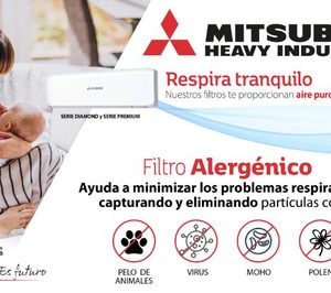 La gama doméstica de Mitsubishi Heavy Industries incorpora filtros y función autolimpieza