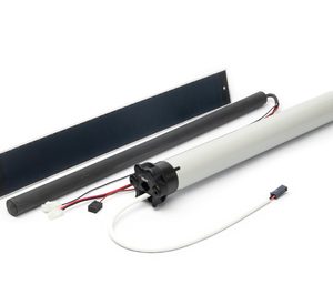 Nice lanza su motor tubular para cortinas y persianas Next Fit M Solar Kit