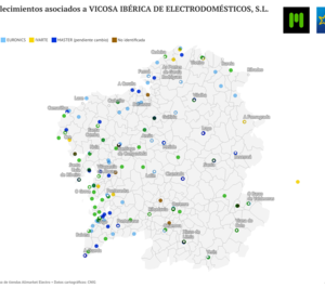 ¿Cuántos Euronics tiene Galicia un año después de la compra de Mensa por Vicosa?