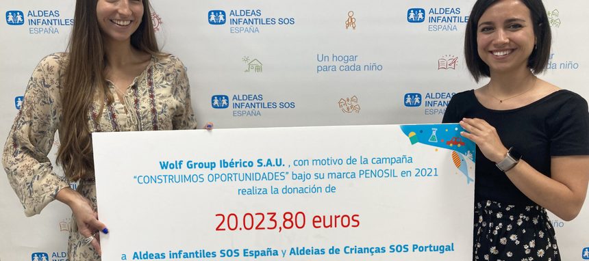 Wolf Group Ibérico dona 20.024 € a Aldeas Infantiles SOS y Aldeias de Crianças SOS para impulsar paquetes de ayuda escolar en España y Portugal