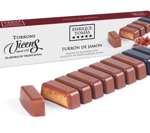 Turrón de jamón y otras creaciones de Torrons Vicens para la próxima Navidad